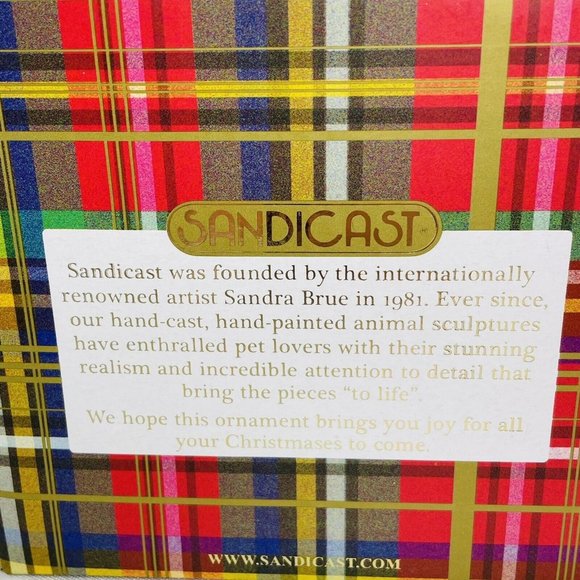 Sandicast Christmas Ornament, Gray Schnauzer Dog Hand Painted Animal - Picture 9 of 10